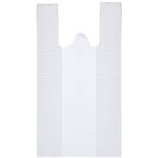 s Пакет-майка белая без рисунка (30+16)х55см 16 мкм (100шт/уп)