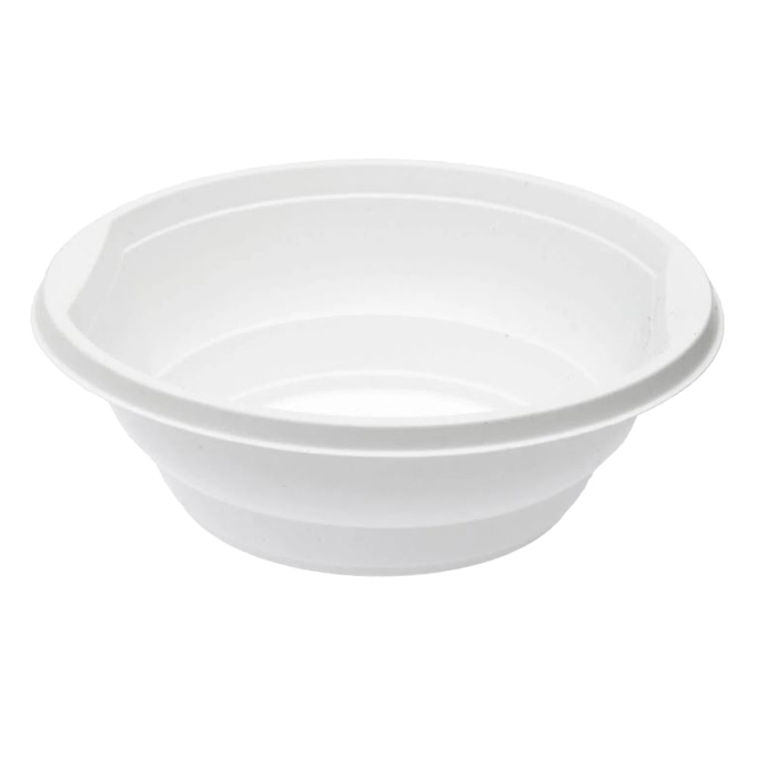 s Миска суповая 0,6 л. пластик белая 7гр (Ф50, К450)