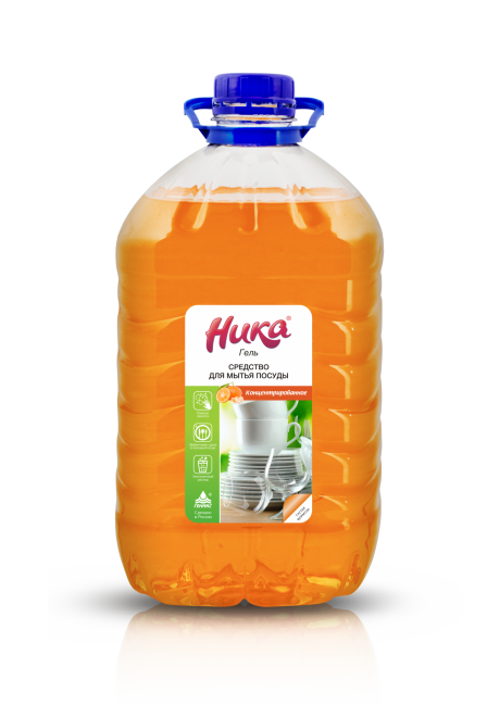 S Средство концентрированное для мытья посуды "Ника Гель", 5 кг. ПЭТ