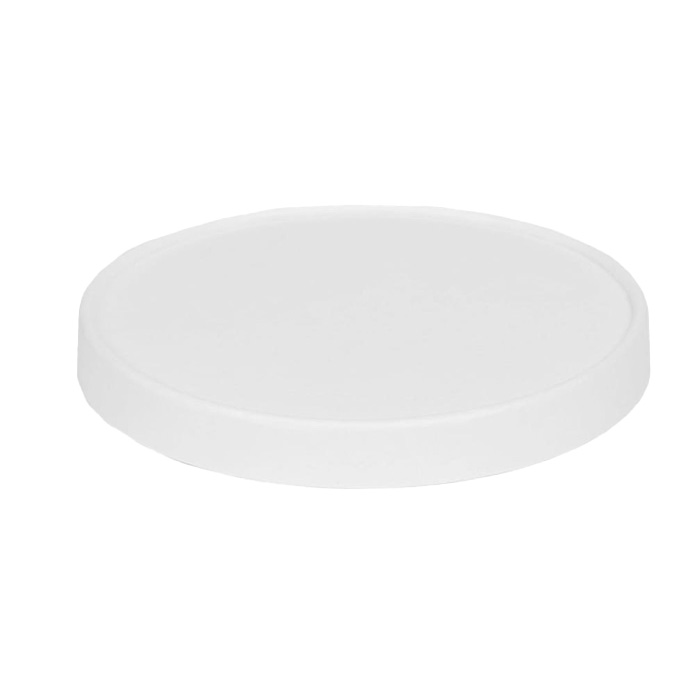sБелая картонная крышка OSQ Round Bowl 700 W lid (Ф25, К525)