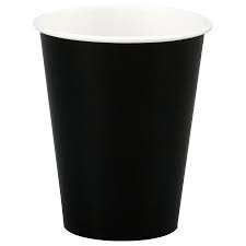 s Стакан бумажный 250 мл. ЧЁРНЫЙ 1сл (Ф50, К1000)