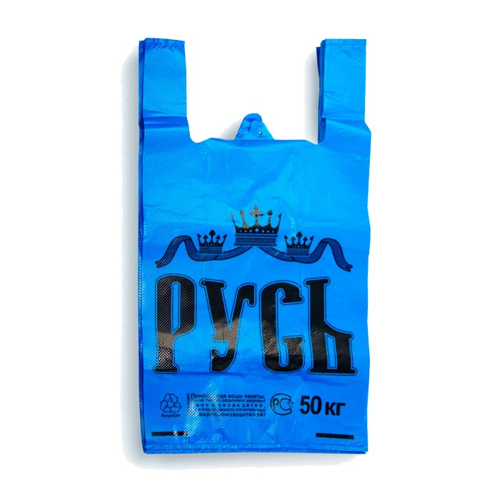 s Пакет-майка  "Русь" (30+16)х55 см 20мкм (100шт/уп)