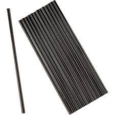 S Трубочка для коктейля прямая чёрная 8*240мм AVIORA (250шт/уп)