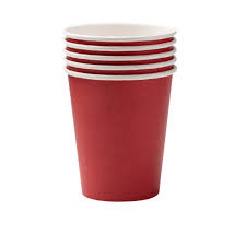 s Стакан бумажный 350 мл. КРАСНЫЙ 1сл (Ф50, К1000)
