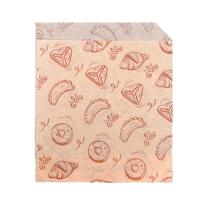 s Уголок бумажный КРАФТ с рисунком "ВЫПЕЧКА", жиростойкий, 175*140 мм (Ф100,К3500)