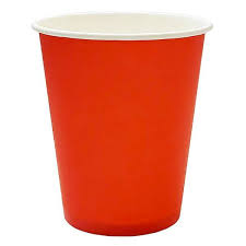 s Стакан бумажный 250 мл. КРАСНЫЙ 1сл (Ф50, К1000)