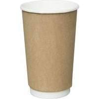 s Стакан бумажный 400 мл. КРАФТ 1сл (Ф50, К1000)