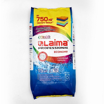 S Стиральный порошок автомат 15кг LAIMA PROF Color, для всех типов тканей
