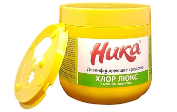 S Средство дезинфицирующее НИКА "Ника-Хлор Люкс" таблетки 0,3 кг.