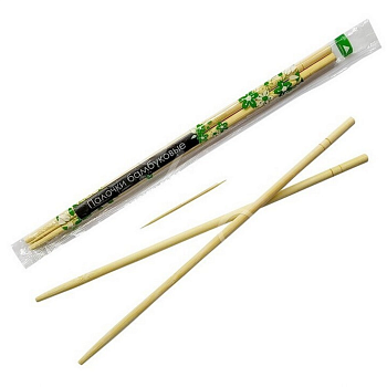 s Палочки для еды 20см с зубочисткой в индивидуальной ПП АТ (Ф100, К2000)