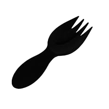  s Вилка-ложка 80 мм чёрная (4500шт/уп)