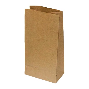 S Пакет бумажный КРАФТ, с прямоугольным дном без ручек, размер 120х80х240мм (Ф1, К1000)