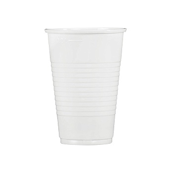 s Стакан белый пластик 200 мл.(Ф100, К4000)