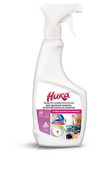 S Средство проф для удаления этикеток, остатков скотча, маркера НИКА 0,5 кг с триггером