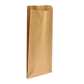 s Пакет бумажный КРАФТ под пивную бутылку, 300*100+50 мм (Ф100, К2500)