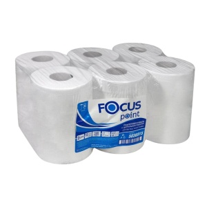 S Бумага туалетная для диспенсеров 1-сл. "Focus"Eco Jumbo,бел.,200 м (12 рул/ кор.)