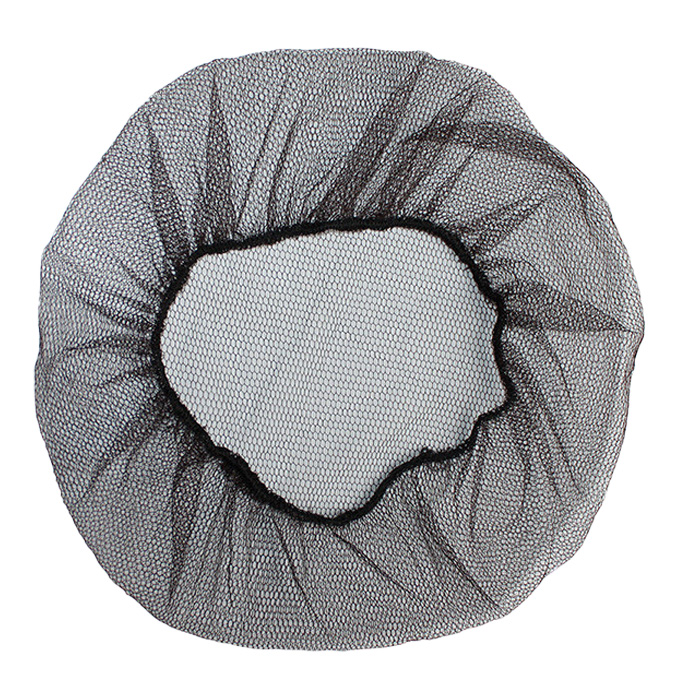 s Шапочка нейлоновая "Берет" чёрная сеточка ОПТИ (100шт/уп)